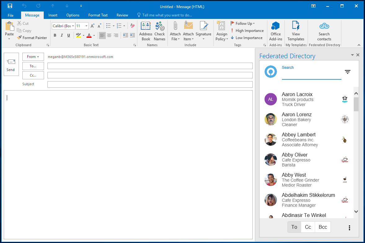 Start using Federated DIrectory as you are used to